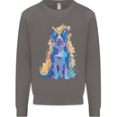 A Colourful Border Collie Dog Mens Sweatshirt Jumper Charcoal