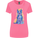 A Colourful Border Collie Dog Womens Wider Cut T-Shirt Azalea