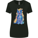 A Colourful Border Collie Dog Womens Wider Cut T-Shirt Black