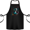 A Colourful Boston Terrier Dog Cotton Apron 100% Organic Black