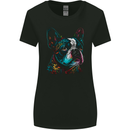 A Colourful Boston Terrier Dog Womens Wider Cut T-Shirt Black