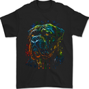 A Colourful Cane Corso Dog Mens T-Shirt 100% Cotton Black