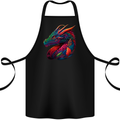 A Colourful Dragon Fantasy Cotton Apron 100% Organic Black
