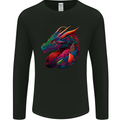 A Colourful Dragon Fantasy Mens Long Sleeve T-Shirt Black