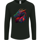 A Colourful Dragon Fantasy Mens Long Sleeve T-Shirt Black