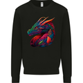 A Colourful Dragon Fantasy Mens Sweatshirt Jumper Black
