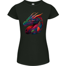 A Colourful Dragon Fantasy Womens Petite Cut T-Shirt Black