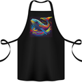 A Colourful Fantasy Whale Cotton Apron 100% Organic Black