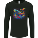 A Colourful Fantasy Whale Mens Long Sleeve T-Shirt Black