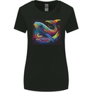 A Colourful Fantasy Whale Womens Wider Cut T-Shirt Black