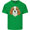 A Colourful King Charles Spaniel Dog Kids T-Shirt Childrens Irish Green