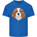 A Colourful King Charles Spaniel Dog Kids T-Shirt Childrens Royal Blue
