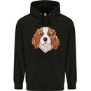 A Colourful King Charles Spaniel Dog Mens 80% Cotton Hoodie Black