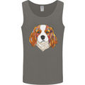 A Colourful King Charles Spaniel Dog Mens Vest Tank Top Charcoal