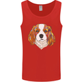 A Colourful King Charles Spaniel Dog Mens Vest Tank Top Red