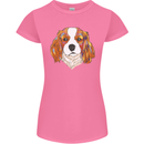 A Colourful King Charles Spaniel Dog Womens Petite Cut T-Shirt Azalea