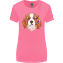 A Colourful King Charles Spaniel Dog Womens Wider Cut T-Shirt Azalea