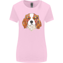 A Colourful King Charles Spaniel Dog Womens Wider Cut T-Shirt Light Pink