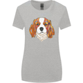 A Colourful King Charles Spaniel Dog Womens Wider Cut T-Shirt Sports Grey