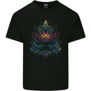 A Colourful Lotus Flower Kids T-Shirt Childrens Black