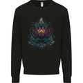 A Colourful Lotus Flower Mens Sweatshirt Jumper Black