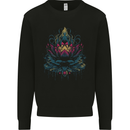 A Colourful Lotus Flower Mens Sweatshirt Jumper Black