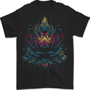 A Colourful Lotus Flower Mens T-Shirt 100% Cotton BLACK