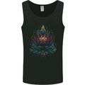 A Colourful Lotus Flower Mens Vest Tank Top Black