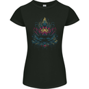 A Colourful Lotus Flower Womens Petite Cut T-Shirt Black