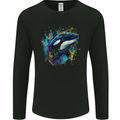 A Colourful Orca Killer Whale Mens Long Sleeve T-Shirt Black