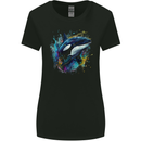 A Colourful Orca Killer Whale Womens Wider Cut T-Shirt Black