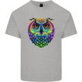 A Colourful Owl Kids T-Shirt Childrens Sports Grey