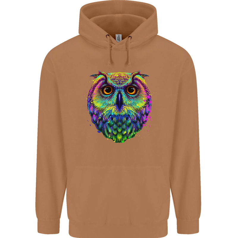 A Colourful Owl Mens 80% Cotton Hoodie Caramel Latte