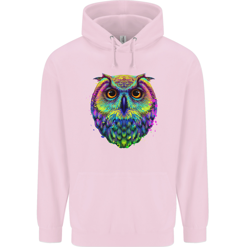 A Colourful Owl Mens 80% Cotton Hoodie Light Pink
