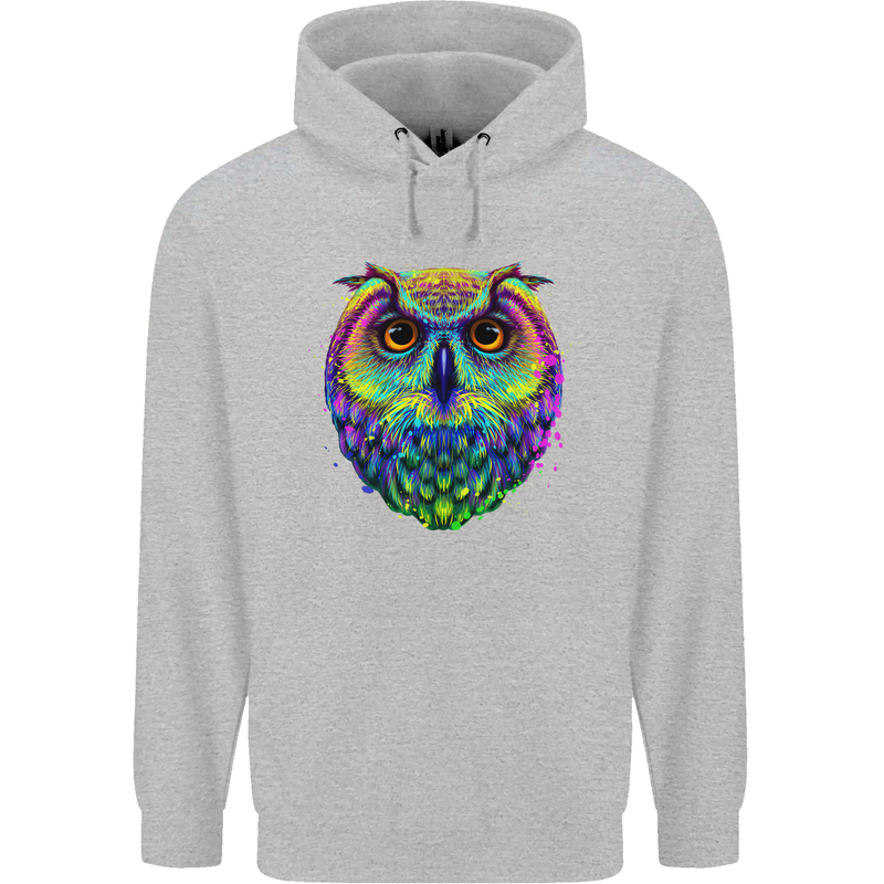 A Colourful Owl Mens 80% Cotton Hoodie Sports Grey