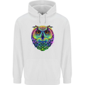 A Colourful Owl Mens 80% Cotton Hoodie White