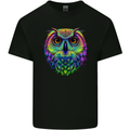 A Colourful Owl Mens Cotton T-Shirt Tee Top Black