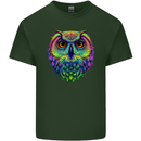 A Colourful Owl Mens Cotton T-Shirt Tee Top Forest Green
