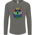 A Colourful Owl Mens Long Sleeve T-Shirt Charcoal