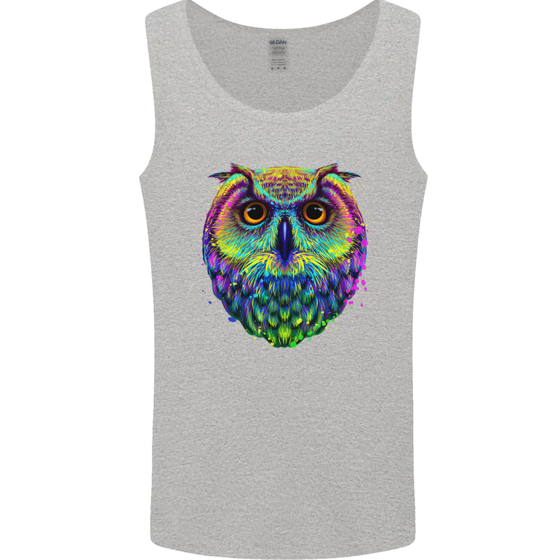 A Colourful Owl Mens Vest Tank Top Sports Grey