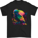 A Colourful Parrot Mens T-Shirt 100% Cotton Black