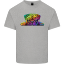 A Colourful Pug Dog Kids T-Shirt Childrens Sports Grey