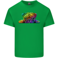 A Colourful Pug Dog Mens Cotton T-Shirt Tee Top Irish Green