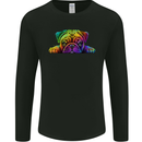 A Colourful Pug Dog Mens Long Sleeve T-Shirt Black