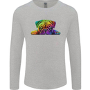 A Colourful Pug Dog Mens Long Sleeve T-Shirt Sports Grey