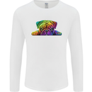A Colourful Pug Dog Mens Long Sleeve T-Shirt White