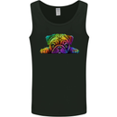 A Colourful Pug Dog Mens Vest Tank Top Black