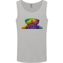 A Colourful Pug Dog Mens Vest Tank Top Sports Grey