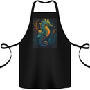 A Colourful Seahorse Cotton Apron 100% Organic Black
