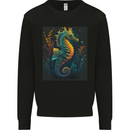 A Colourful Seahorse Kids Sweatshirt Jumper Black